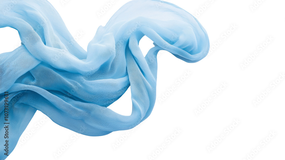 Obraz premium Light blue scarf transparent background