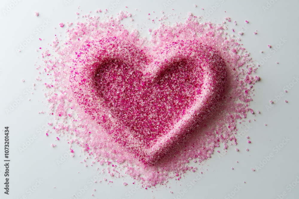Pink Carborundum Heart Shape – Shimmering Crystal Composition Pink Carborundum Heart Shape – Shimmering Crystal Composition
