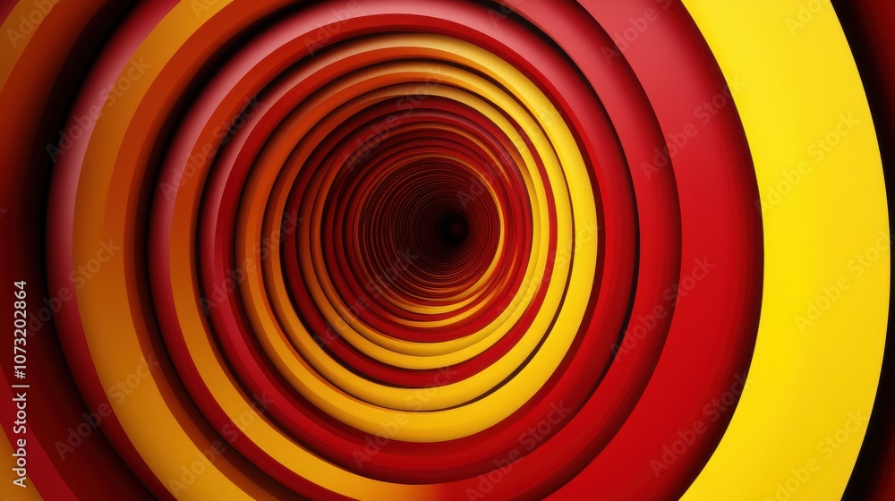 Vibrant spiral pattern in red and yellow tones, creating a sense of depth and movement. Vibrant spiral pattern in red and yellow tones, creating a sense of depth and movement.