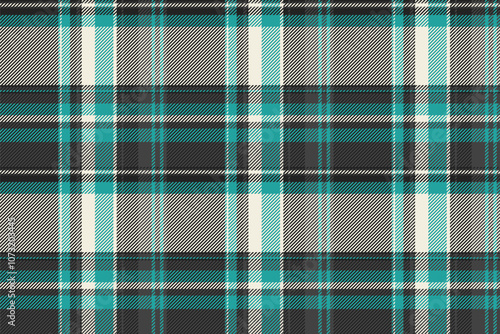 Livingroom plaid background texture, poncho vector check fabric. November tartan pattern seamless textile in black and white colors.