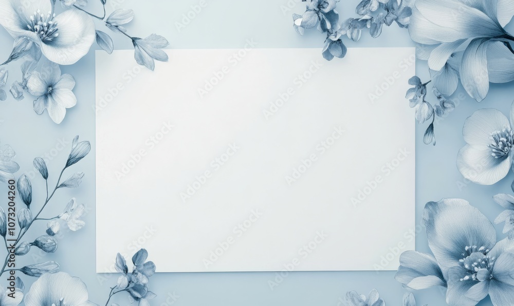 Invitation template with delicate florals and flower for wedding, bridal shower, baby shower or birthday modern invitation. Print template design. Invitation template with delicate florals and flower for wedding, bridal shower, baby shower or birthday modern invitation. Print template design.