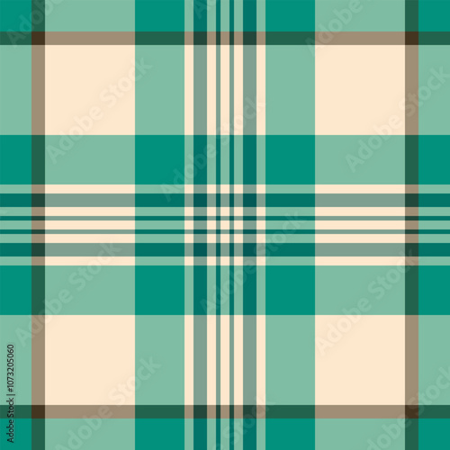 Poncho background check tartan, pretty texture pattern textile. Warmth seamless plaid fabric vector in mint and teal colors.