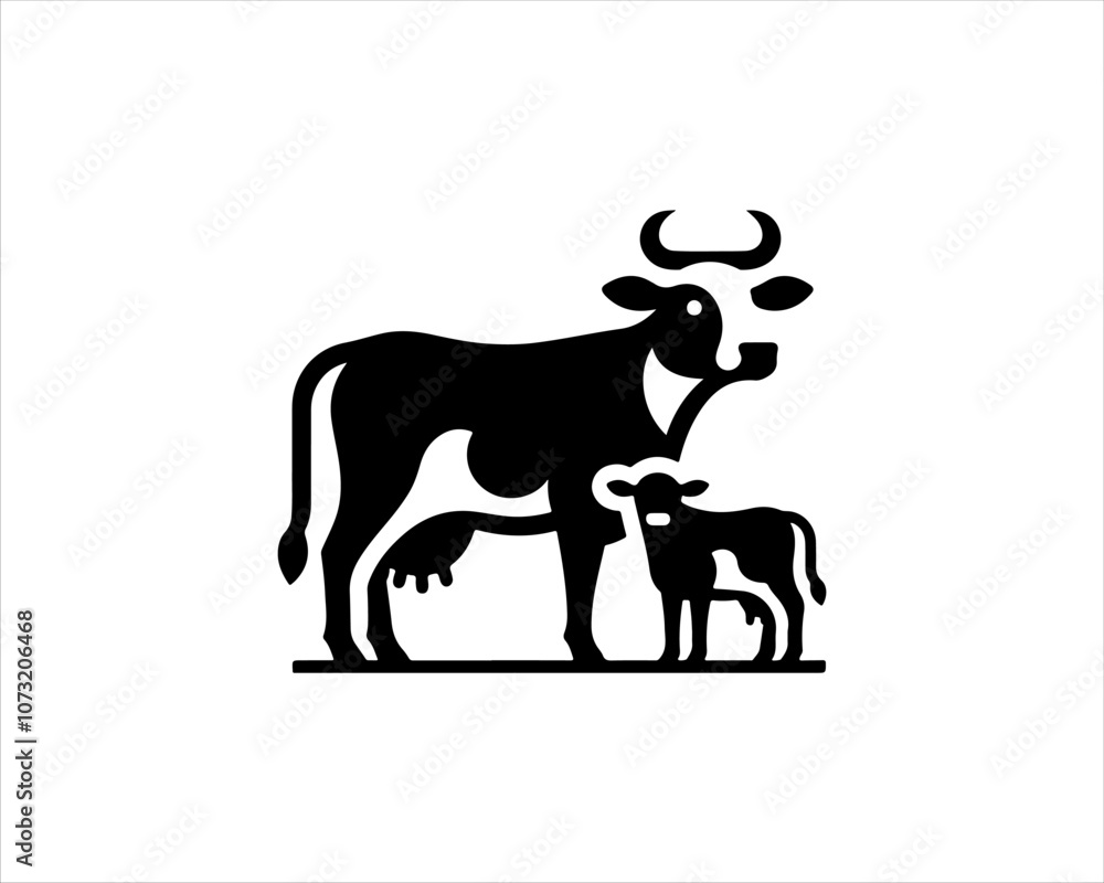 Fototapeta premium cow illustration