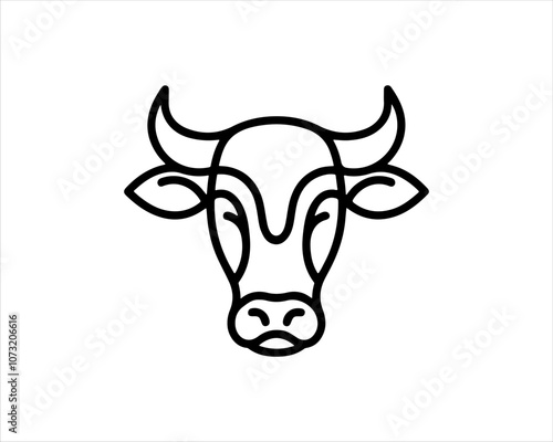 cow head isolated