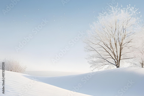 Frozen Lake in Winter