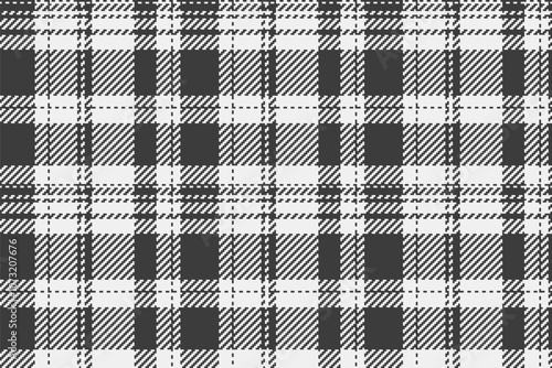 Grunge seamless fabric vector, usa tartan plaid textile. Inspiration texture pattern check background in grey and white colors.