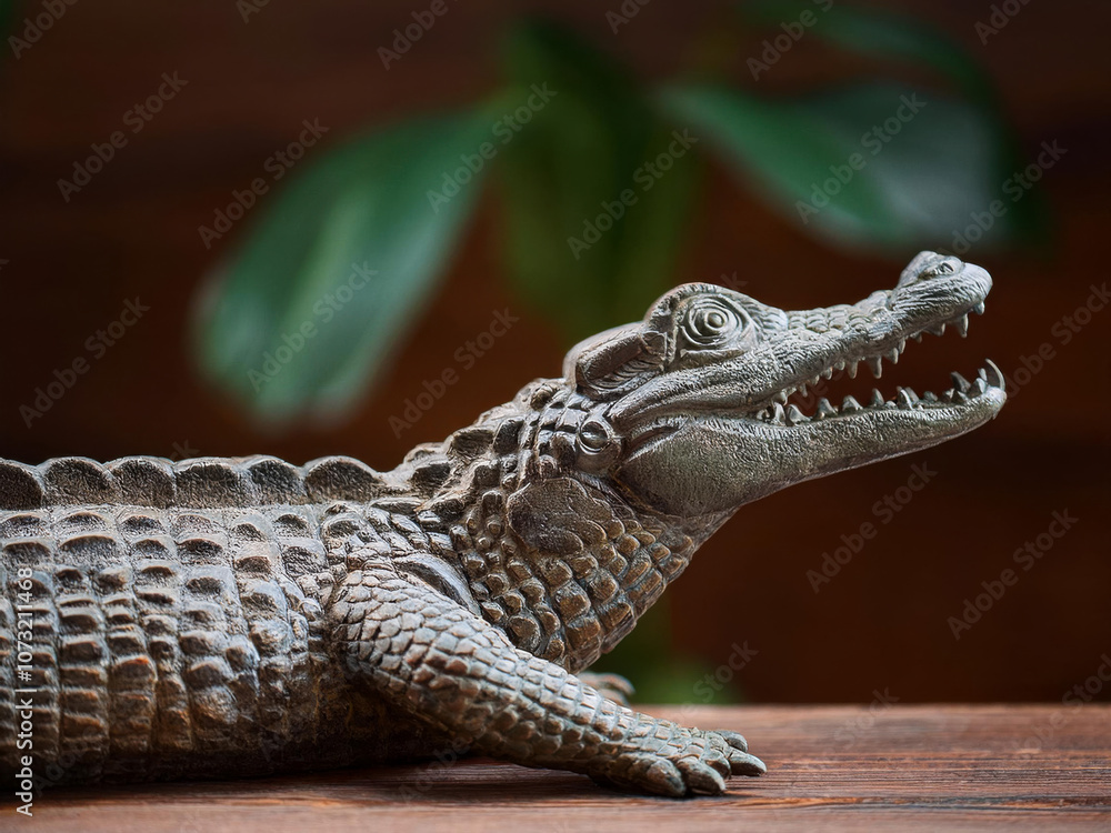 Naklejka premium statue of a crocodile