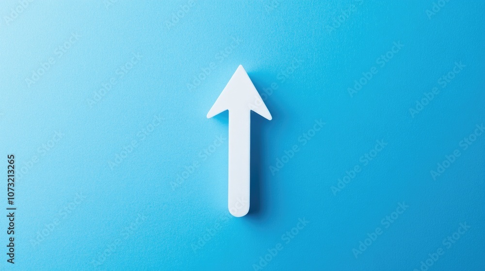 Upward pointing white arrow