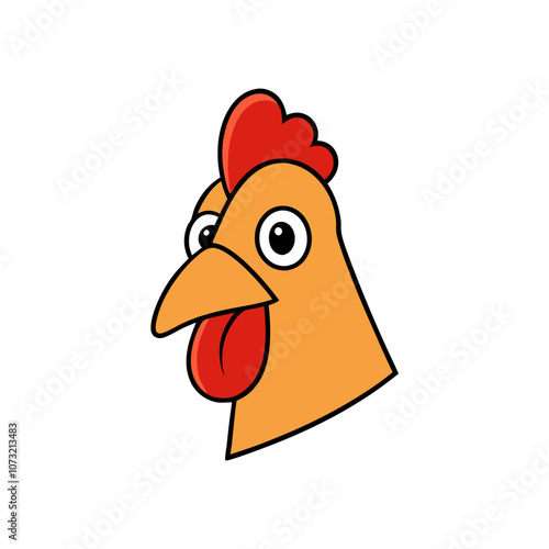 chicken head cartoon