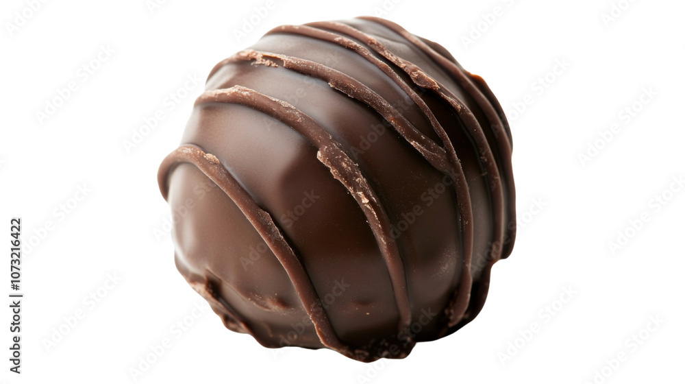 Obraz premium Chocolate ball transparent background