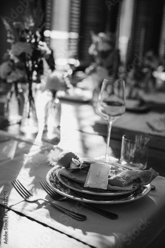 table set for a dinner