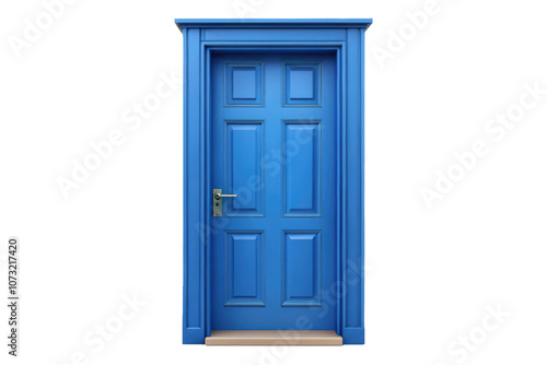 blue door and frame isolated PNG