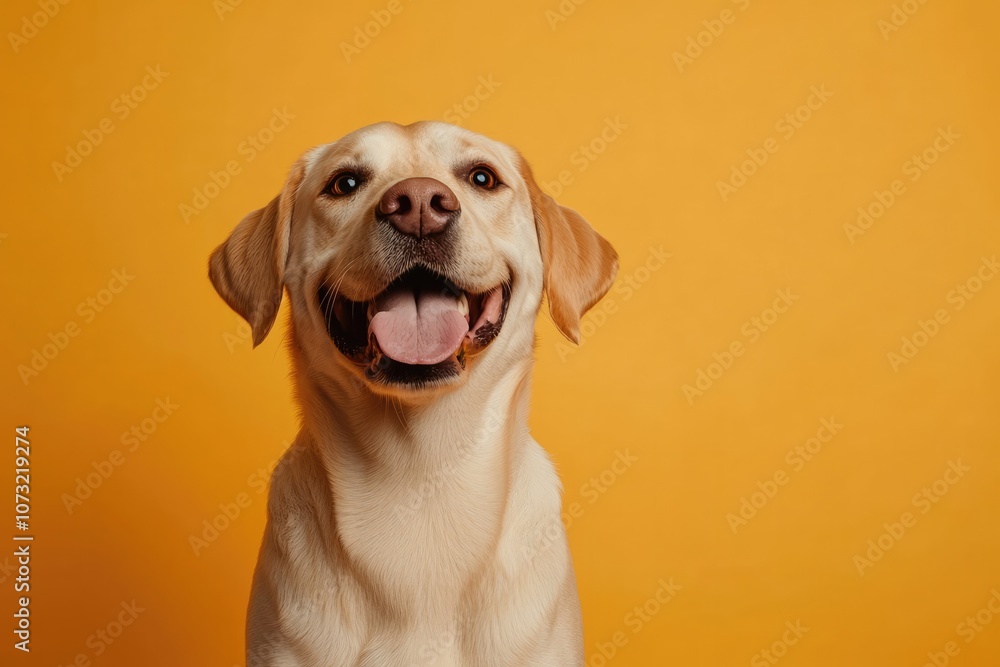 a Smiling Funny Dog on Solid Background a Smiling Funny Dog on Solid Background