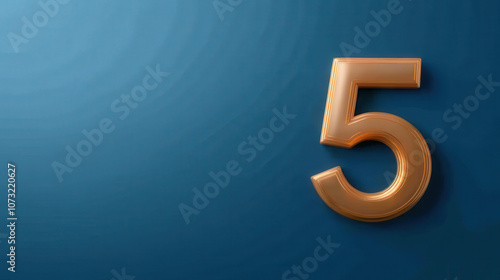 3D chrome metal number one sign, vector web design icon