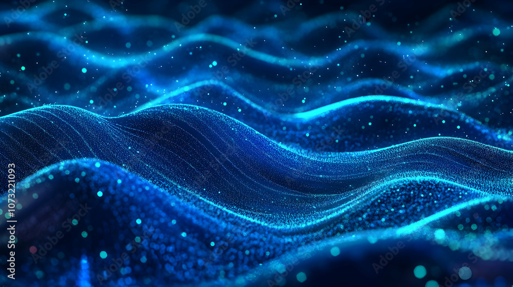 A dynamic abstract wave pattern in luminous blue, with glowing particles and smooth flowing lines, creating a sense of energy.
A dynamic abstract wave pattern in luminous blue, with glowing particles and smooth flowing lines, creating a sense of energy.