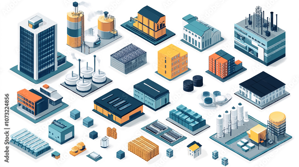 Supply chain, Global Logistics isometric seamless pattern. Transport delivery, warehouse, distribution line 3d icons, people, arrows. Business infographic. Vector background teamwork concept Supply chain, Global Logistics isometric seamless pattern. Transport delivery, warehouse, distribution line 3d icons, people, arrows. Business infographic. Vector background teamwork concept