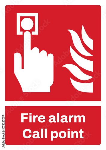 ISO fire prevention safety sign sentence case text_fire alarm call point_portrait size a4/a3/a2/a1
