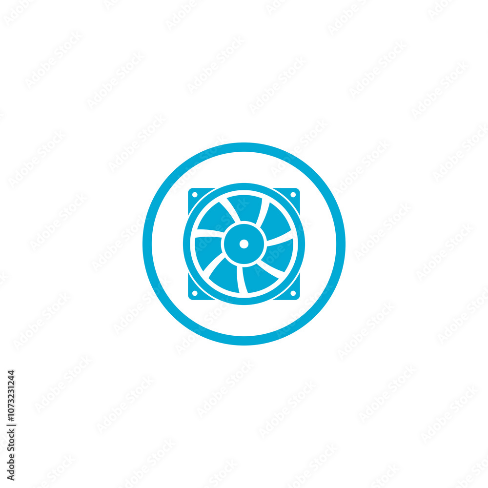 PC fan icon isolated on transparent background PC fan icon isolated on transparent background