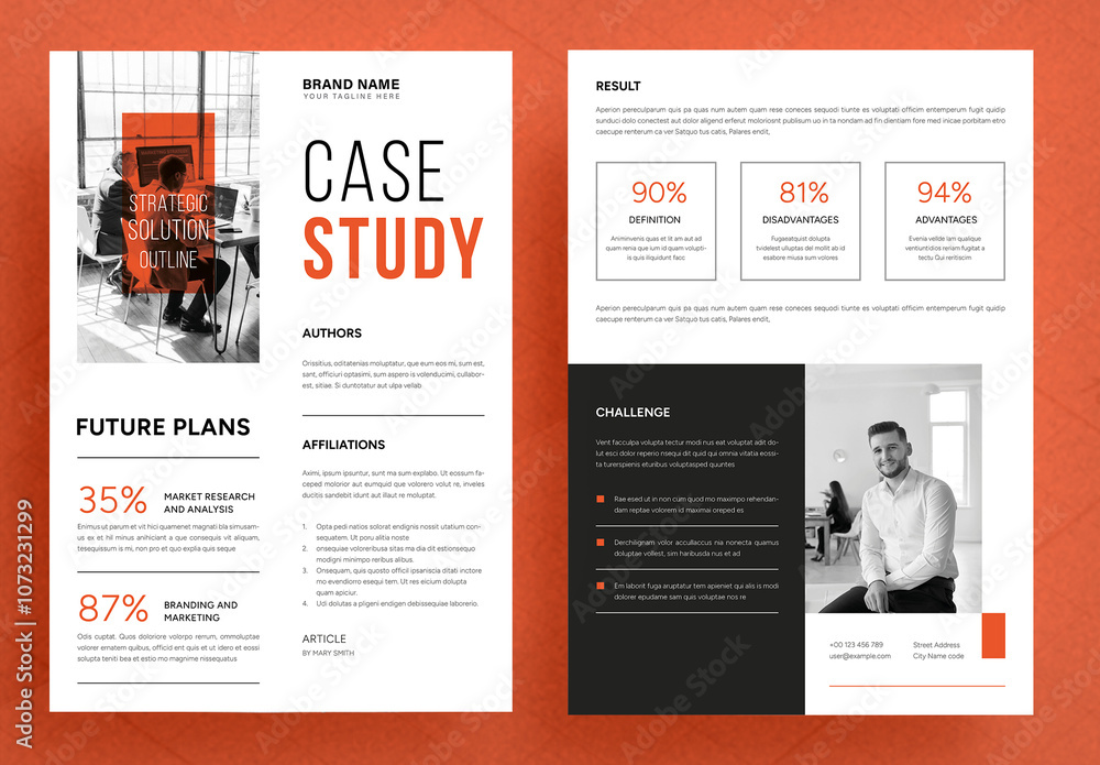 Business Success Case Study Template Stock Template | Adobe Stock
