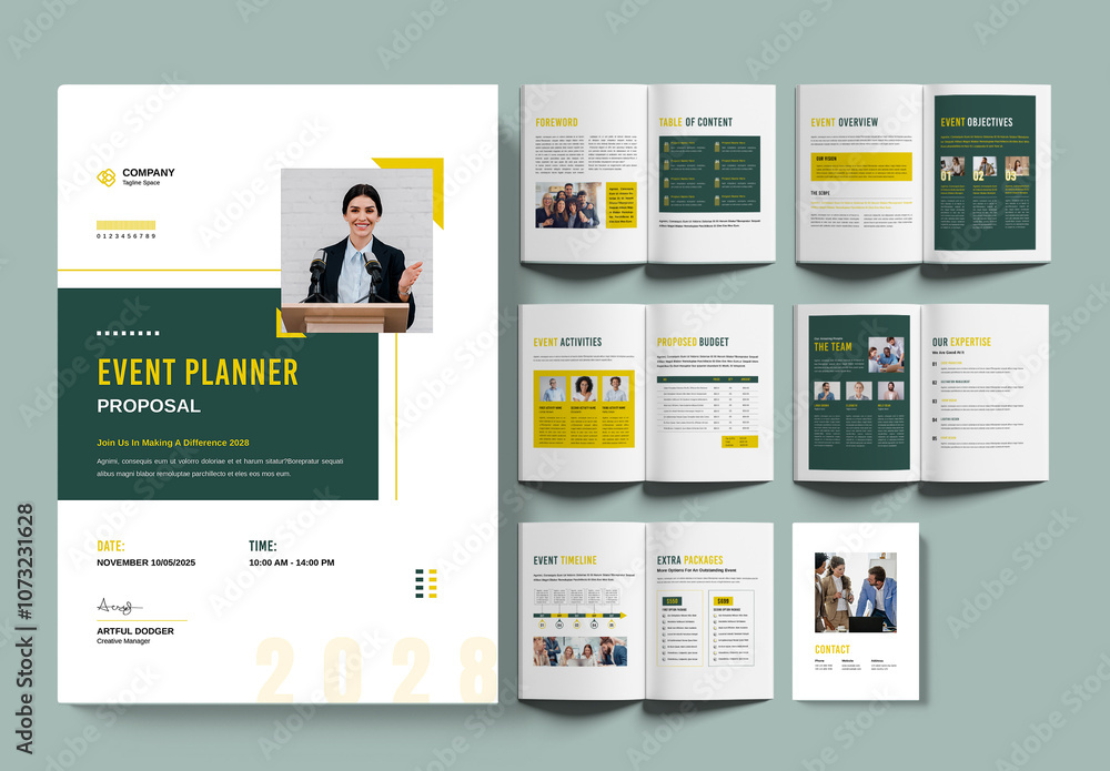 Event Planner Proposal Template Layout Stock Template Adobe Stock