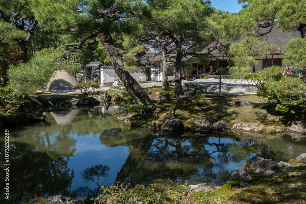 Ginkakuji Temple or Silver Pavilion, Kyoto, Japan