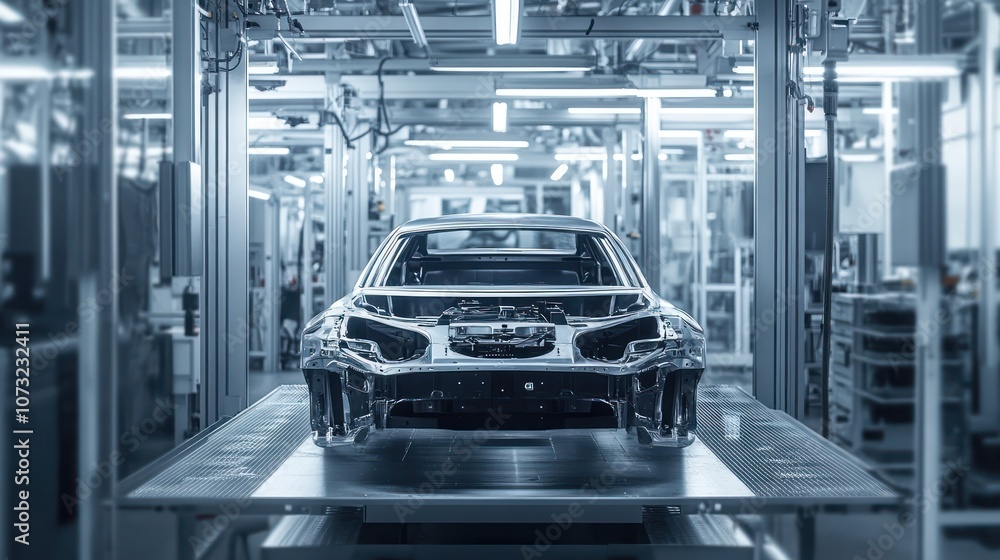 Fototapeta premium assembling a luxury car until finished