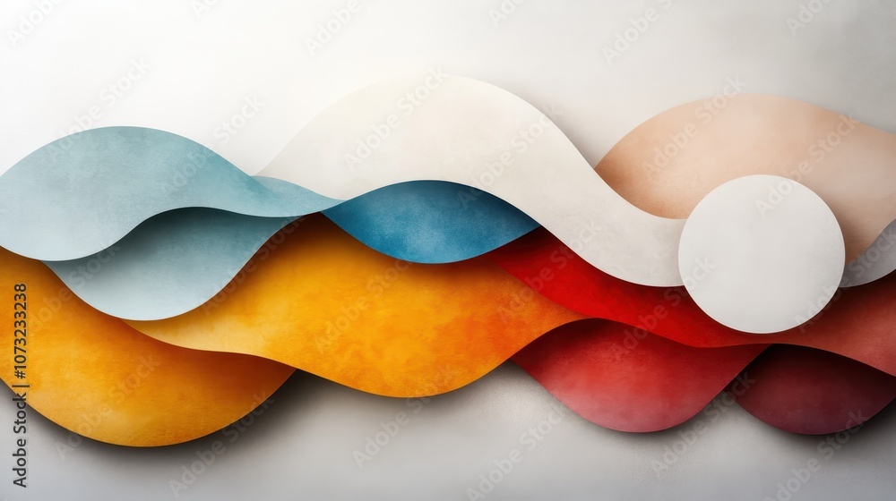 This image displays a series of layered waveforms in vibrant shades of blue, red, and yellow, forming a lively abstract background full of movement and energy. This image displays a series of layered waveforms in vibrant shades of blue, red, and yellow, forming a lively abstract background full of movement and energy.
