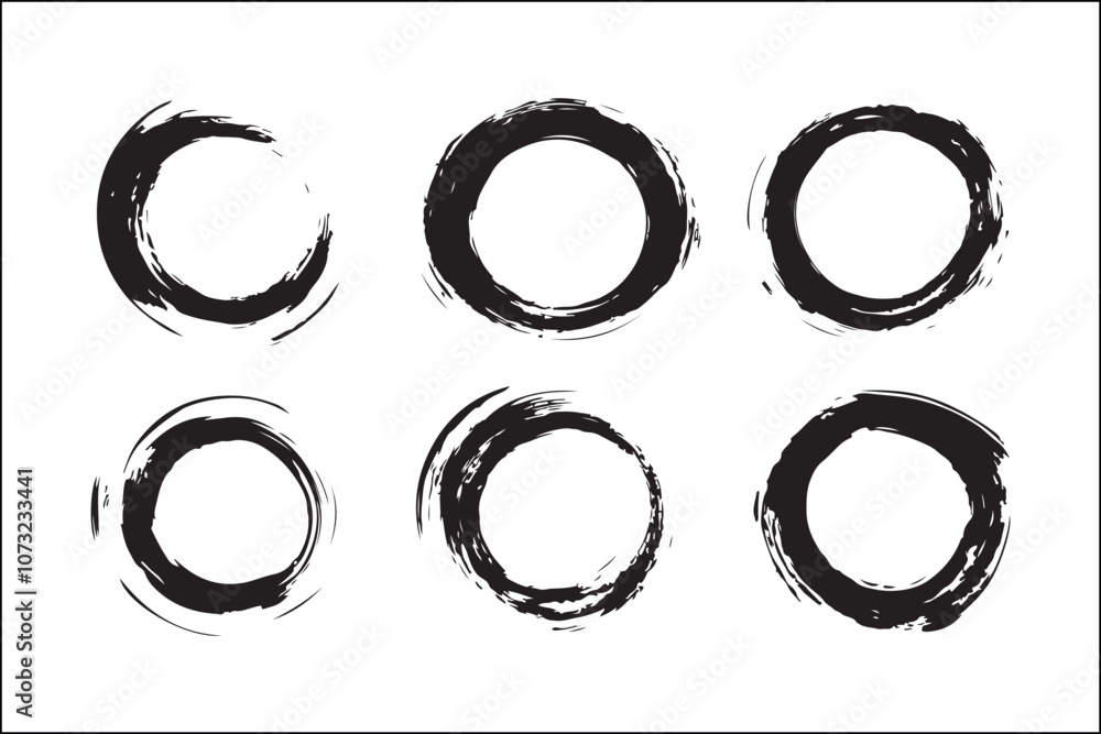 Distressed Circular Brush Stroke Collection,
Distressed Circular Brush Stroke Collection,