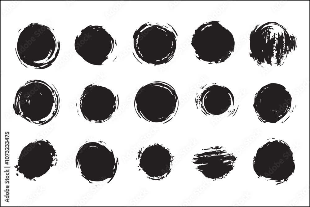 Distressed Circular Brush Stroke Collection,
Distressed Circular Brush Stroke Collection,