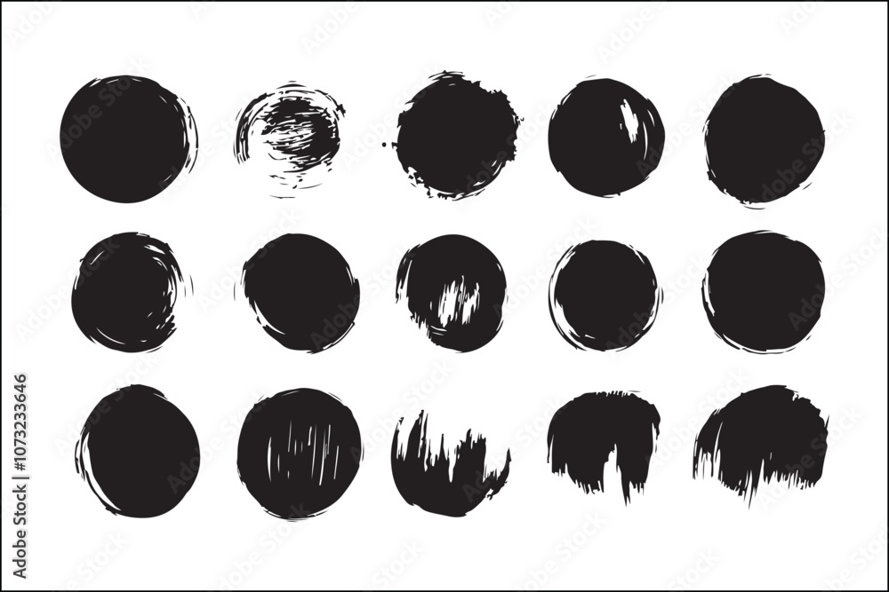 Distressed Circular Brush Stroke Collection,
Distressed Circular Brush Stroke Collection,
