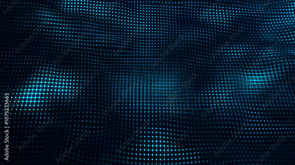 A deep blue abstract grid with glowing dots, symbolizing a digital matrix and data visualization. A deep blue abstract grid with glowing dots, symbolizing a digital matrix and data visualization.