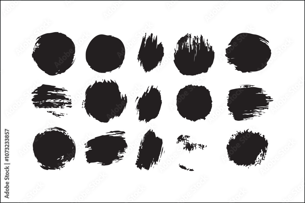Distressed Circular Brush Stroke Collection,
Distressed Circular Brush Stroke Collection,