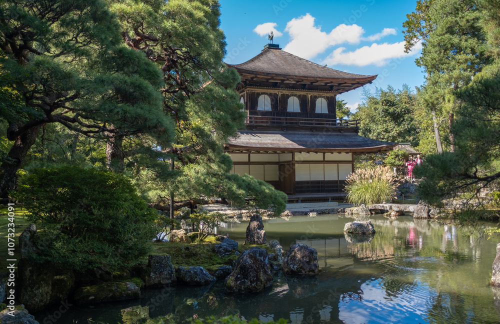 Ginkakuji Temple or Silver Pavilion, Kyoto, Japan