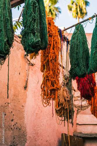 Ready for dyeing, Marrakech, Morocco