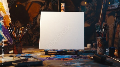 The Blank Canvas on Easel photo