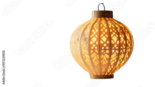 Decorative paper lantern transparent background photo