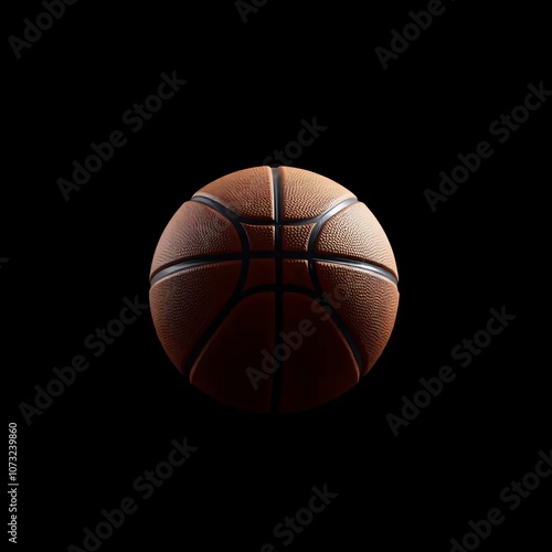 basketball ball on black background