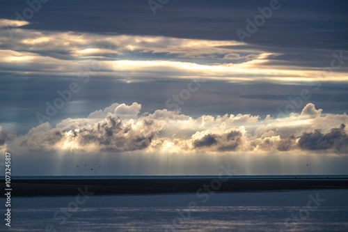 Ciel exceptionnel au large de Berck-sur-mer