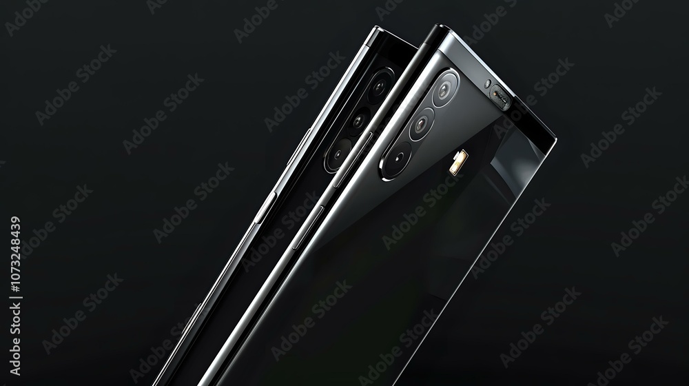 Black Smartphone with Triple Camera System Black Smartphone with Triple Camera System
