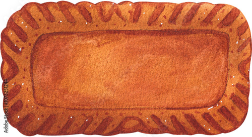 Hand-drawn Square-Shaped Biscuit Cookie illustration
