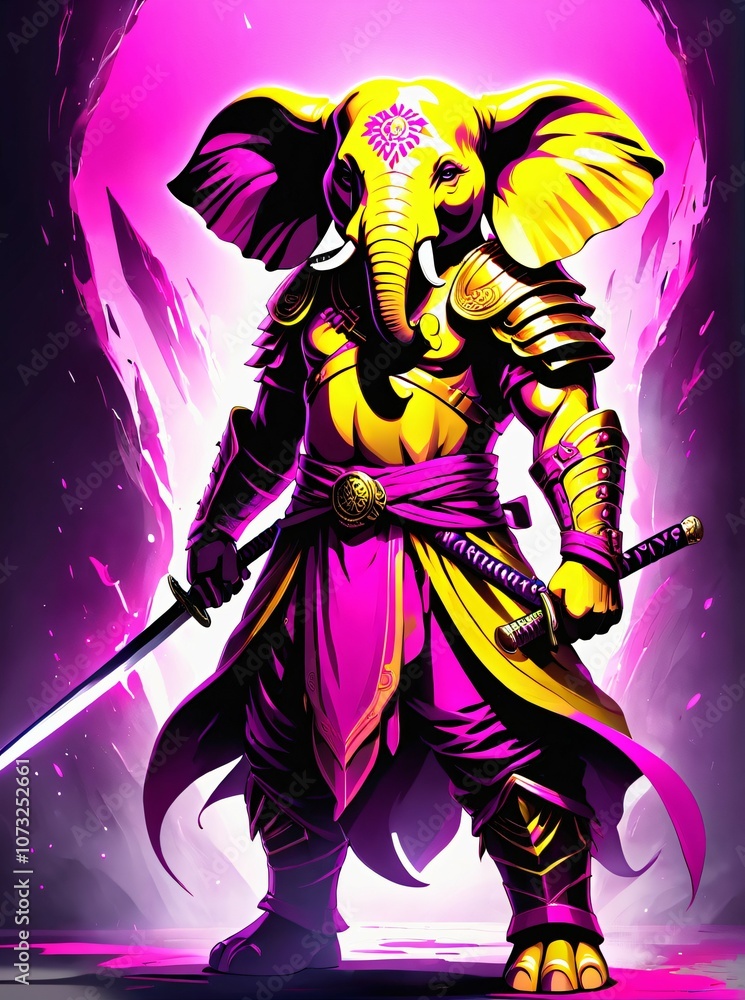 Fototapeta premium Majestic Elephant Warrior