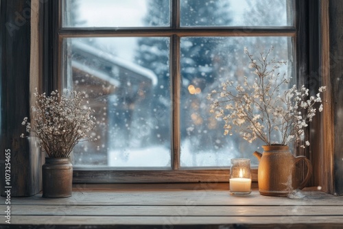 A Cozy Winter Windowsill wi...