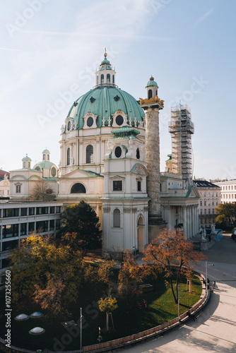 Wallpaper Mural Karlskirche in Vienna during a beautiful day in autumn. Torontodigital.ca