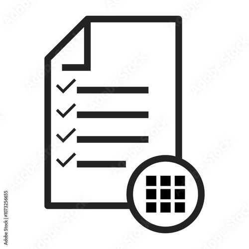 In compliance icon sign, company passed inspection symbol, complete checkmark vector .