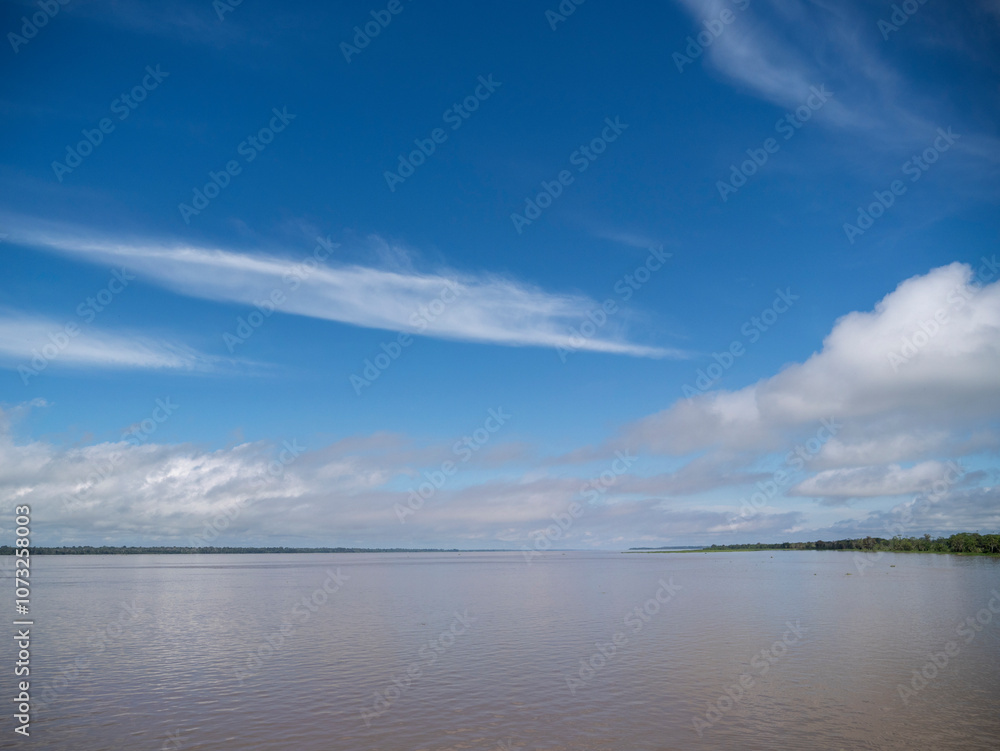Amazon river landscape near the community of Anamà. Amazon river landscape near the community of Anamà.
