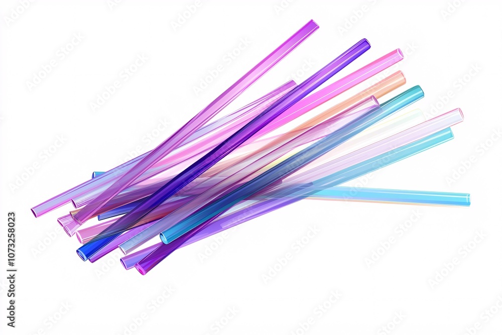 design featuring a vibrant collection of drinking straws in assorted sizes, set against a pristine white backdrop for diverse applications. design featuring a vibrant collection of drinking straws in assorted sizes, set against a pristine white backdrop for diverse applications.