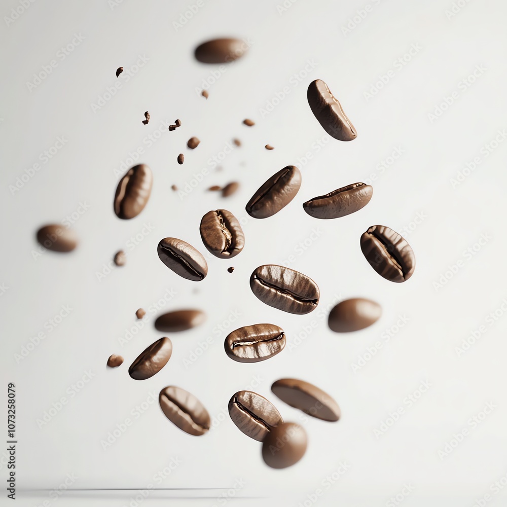 coffee beans on a white background coffee beans on a white background
