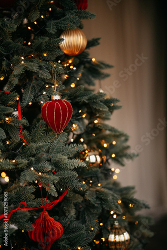red christmas tree