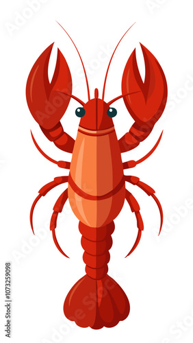 illustration of lobster fillets isolated on white, lobster vector illustration