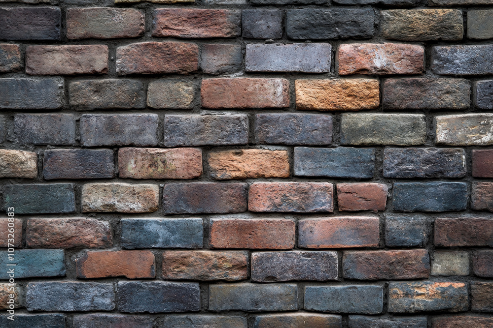 Close-up of a textured brick wall showcasing a pattern of weathered red, brown, and gray bricks, highlighting the rustic and industrial aesthetic. Close-up of a textured brick wall showcasing a pattern of weathered red, brown, and gray bricks, highlighting the rustic and industrial aesthetic.